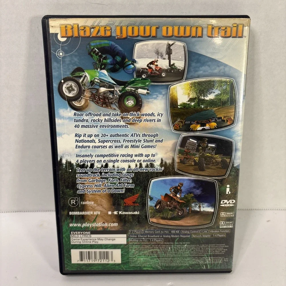ATV Offroad Fury 2 Sony PlayStation 2 PS2 Racing Game CIB Complete Manual 2002